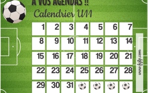 Calendrier U11 2e phase